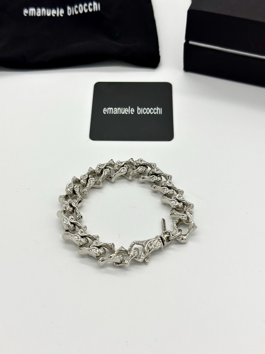 NWT Emanuele Bicocchi 925 Sterling Silver Arabesque Chain Link