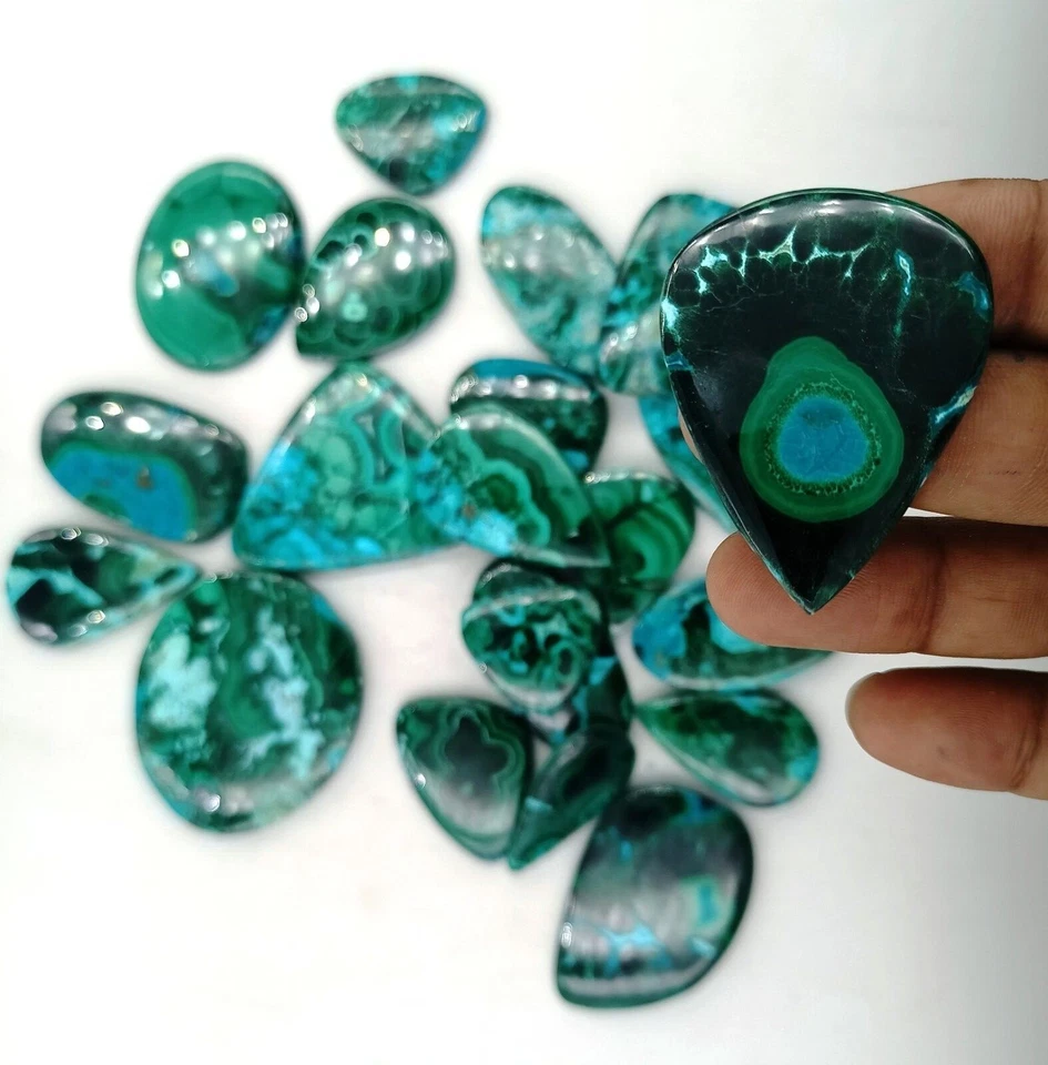 Azurite Malachite Cabochon, Natural Azurite Malachite, Azurite Malachite 72026 - Image 3 of 4