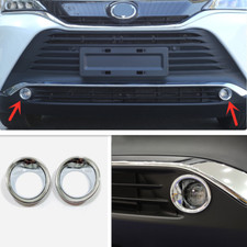 Chrome Front Fog Light Lamp Cover Trim For 2021 2022 Toyota Venza Accessories Chrome Front Fog Light Lamp Cover Trim For 2021 2022 Toyota Venza Accessories