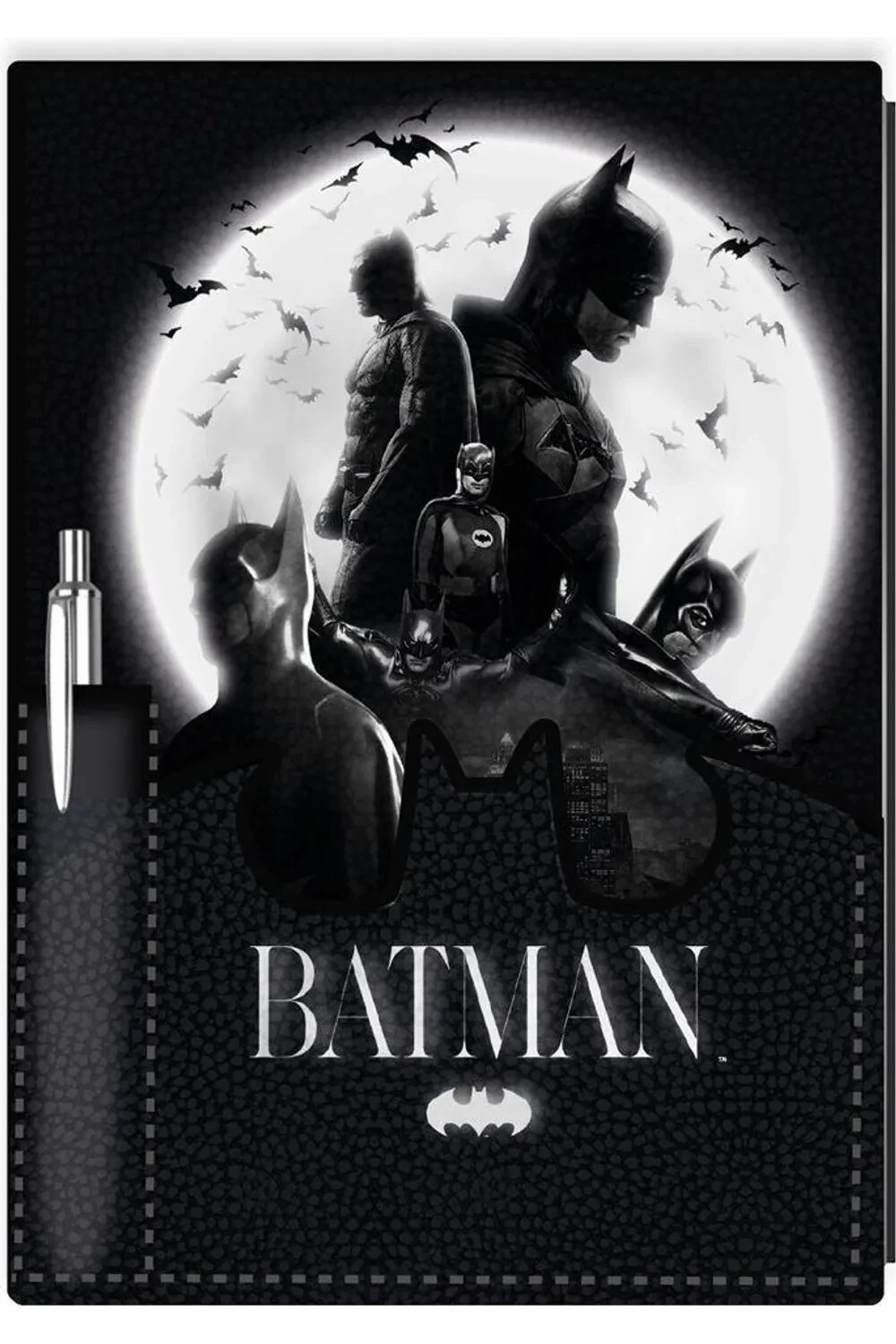 Batman A5 Black Journal with Pen Notebook hardcover teen gift school black