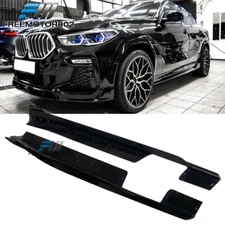 Fits 20-25 BMW G06 X6 M Sport Gloss Black Side Skirts Rocker Panel