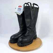 Steel Toe Firefighter Boots Men's Size 7 M Black Leather Vibram Total Fire Group