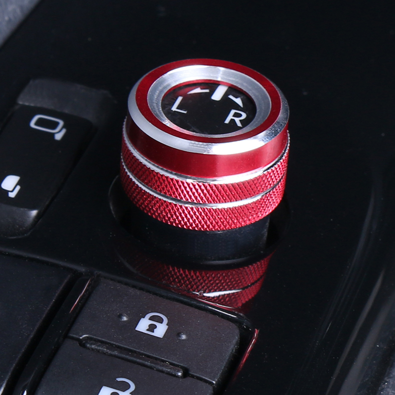 Red Aluminum Rearview Mirror Adjust Knob Trim For Toyota Corolla 2019-2023
