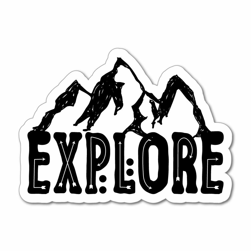 Explore Travel Mountains Car Sticker Decal Inspirational Road Trip ...