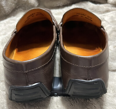 Donald Pliner Imari Brown Leather Horse Bit Moccasin Driving  display picture 3