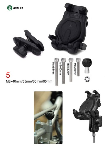 Osopro Support Téléphone Moto Serrure à Ressort Silicone Caoutchouc Antichoc - Photo 15 sur 15