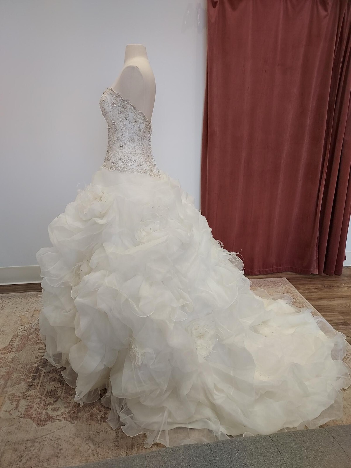 allure bridals wedding dress roses flowers princess s… Gem