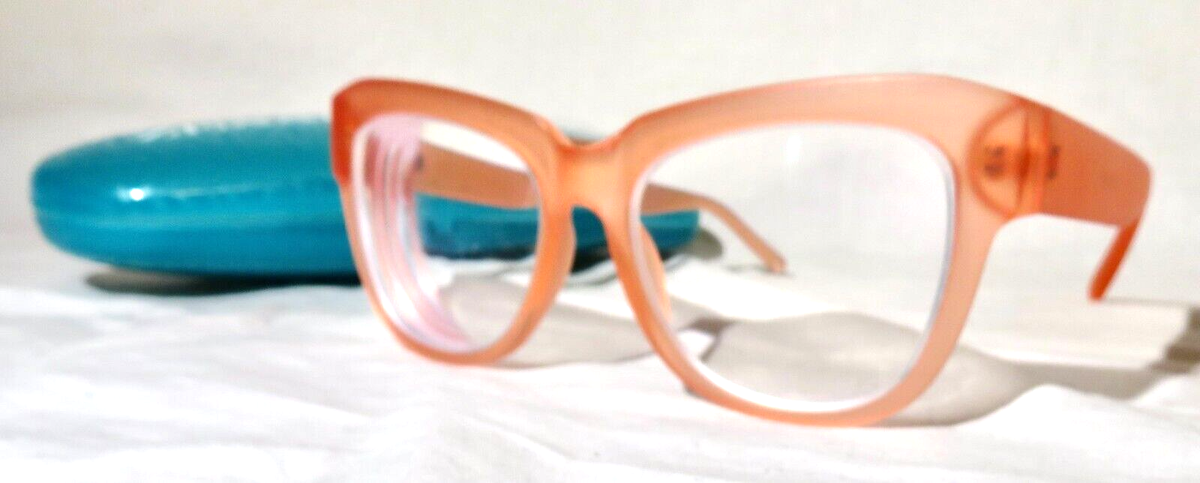 Zenni Optical 123919 Orange plastic Cat Eye style eyewear glasses