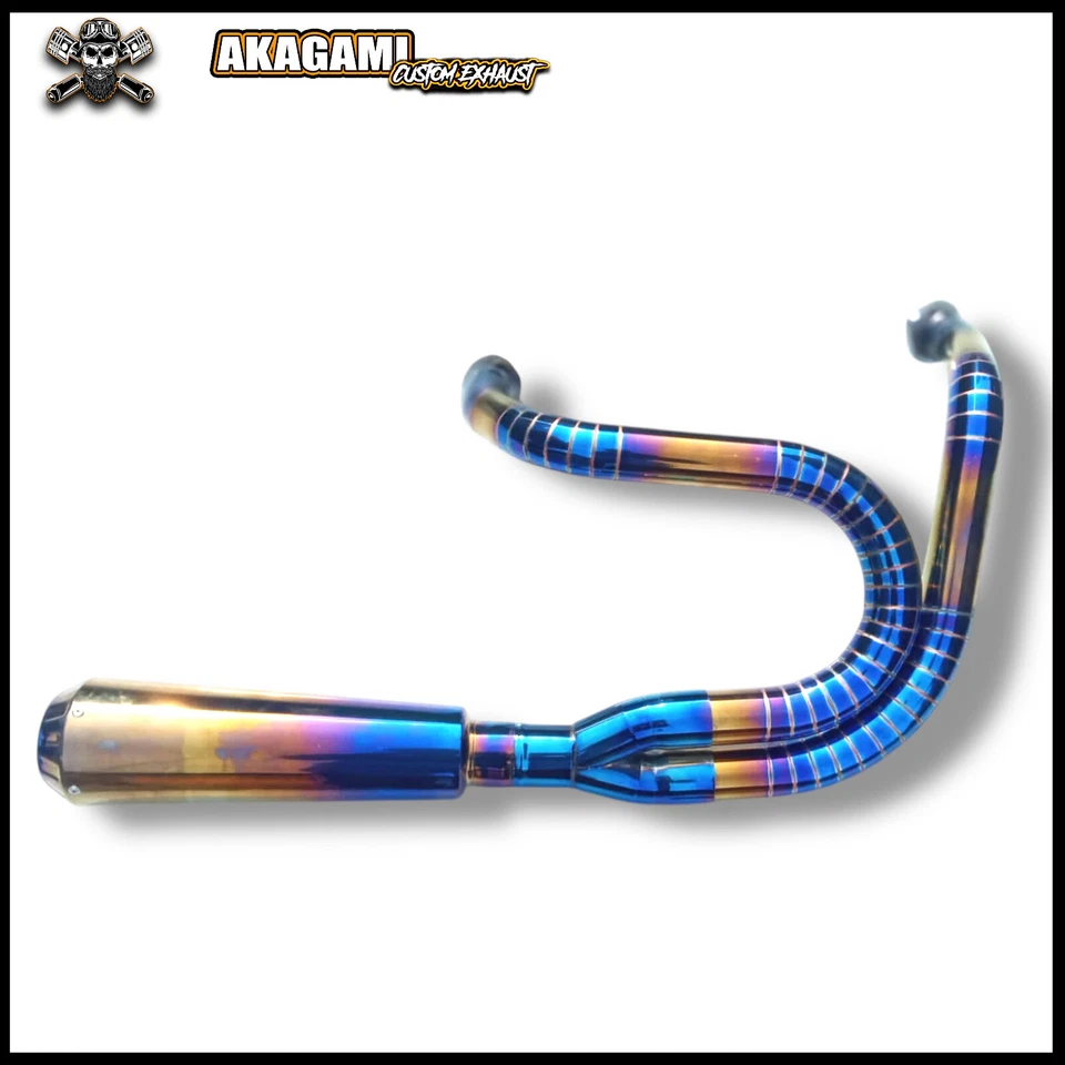 Sistema de escape personalizado 2-1 para Harley-Davidson Dyna Super Glide 1991-2017 Foto 2 de 4