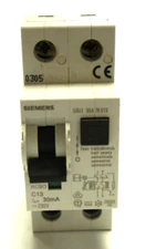 SIEMENS 5SU1-354-7KV13 CIRCUIT BREAKER RCBO 30MA 250V 5SU13547KV13