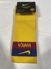 BNIP NIKE 2019-20 STADIUM BARCELONA YELLOW AWAY SOCKS X-LARGE 12-15