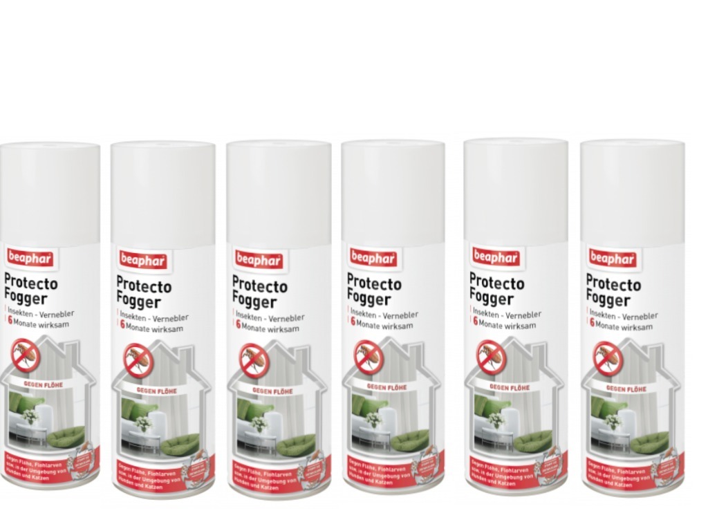 6 x 200 ml BEAPHAR Protecto Fogger Flohbombe Flöhe / Ungeziefer Hund