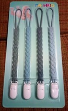 4 Pack Chewable Silicone Pacifier Clips