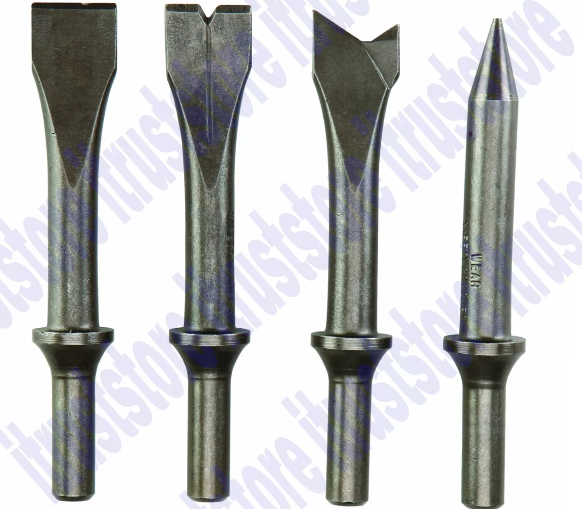 Air Hammer Chisel Punch Short Cutter Ripper Flat Bit Set for Air
