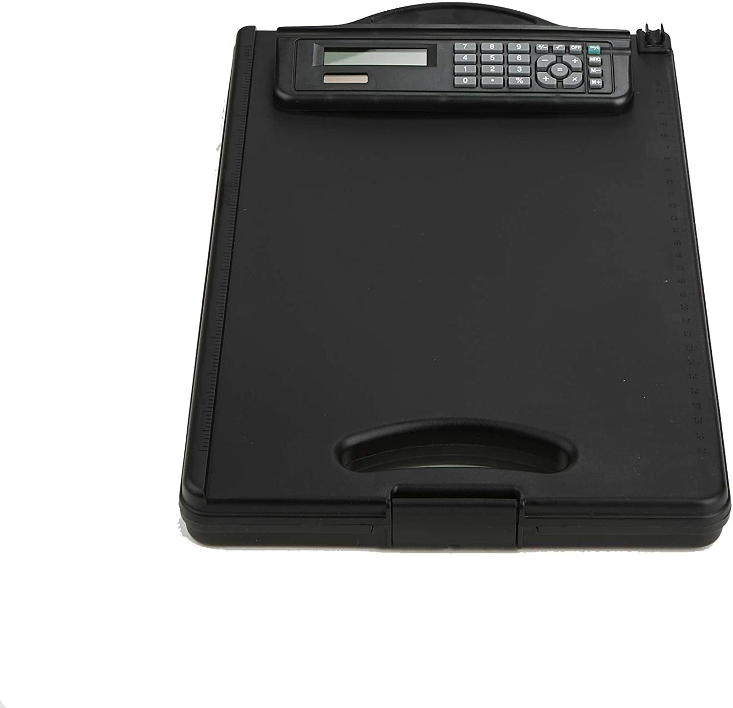 CLIPCALC-BLK Clipboard Calculator, Plastic Letter, Bottom Opening Storage, Low P