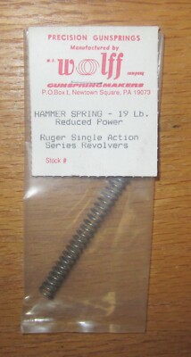 Wolff Reduced Power Hammer Spring 19 lb for Ruger Blackhawk Single Six SBH