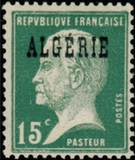 Sobreimpresión Pasteur Argelia #YT11 MH 1925 [10]