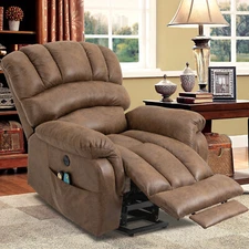 Big Tall Large Electric Power Lift Recliner Chair Extended Footrest Massage Heat