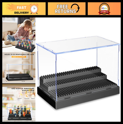 Acrylic Display Case for Minifigures & Action Figures, 3-Tier Storage Box, Gift