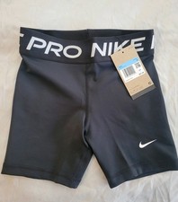 Nike Pro Girls kids Sz Medium  Dri-Fit Spandex/Compression Shorts  Black NWT