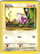 rattata pokemon card 072/109 Team Rocket Returns [1] Bite (20) Pokemon TCG Team Rocket's Rattata