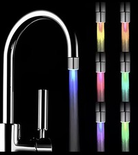 7 Multi Colour Changing LED Tap Faucet Light Kitchen Bathroom Sink Water Lamp