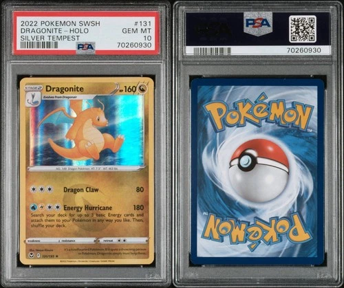 2022 Pokemon SWSH Silver Tempest Dragonite Holo 131/195 PSA 10 Gem Mint