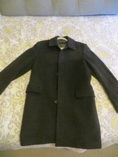 Banana Republic Gray Button Down Overcoat, men's size M