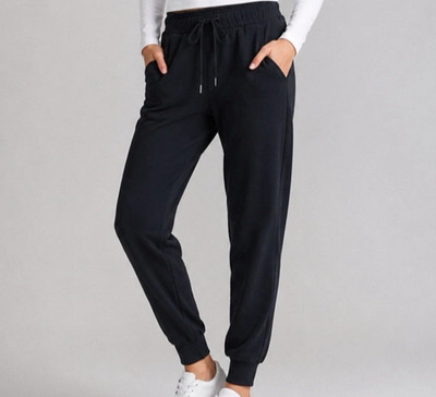 Lululemon Keep Moving LUXTREME Stretch Hi-Rise Jogger Pant Pockets Women 8 Black