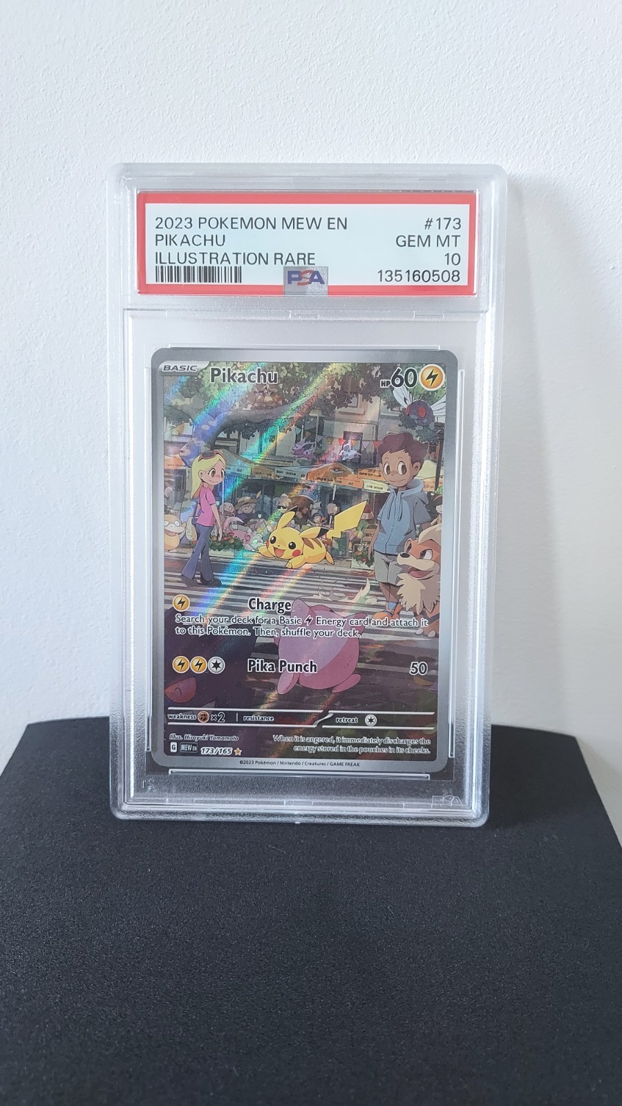 Pokémon TCG 2023 SV 151 Pikachu 173/165 IR Holo PSA 10 English