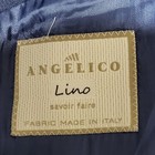 Angelico Lino Blazer Mens 50 Navy Blue Linen Blend Elbow Patch Smart Casual — photo 2