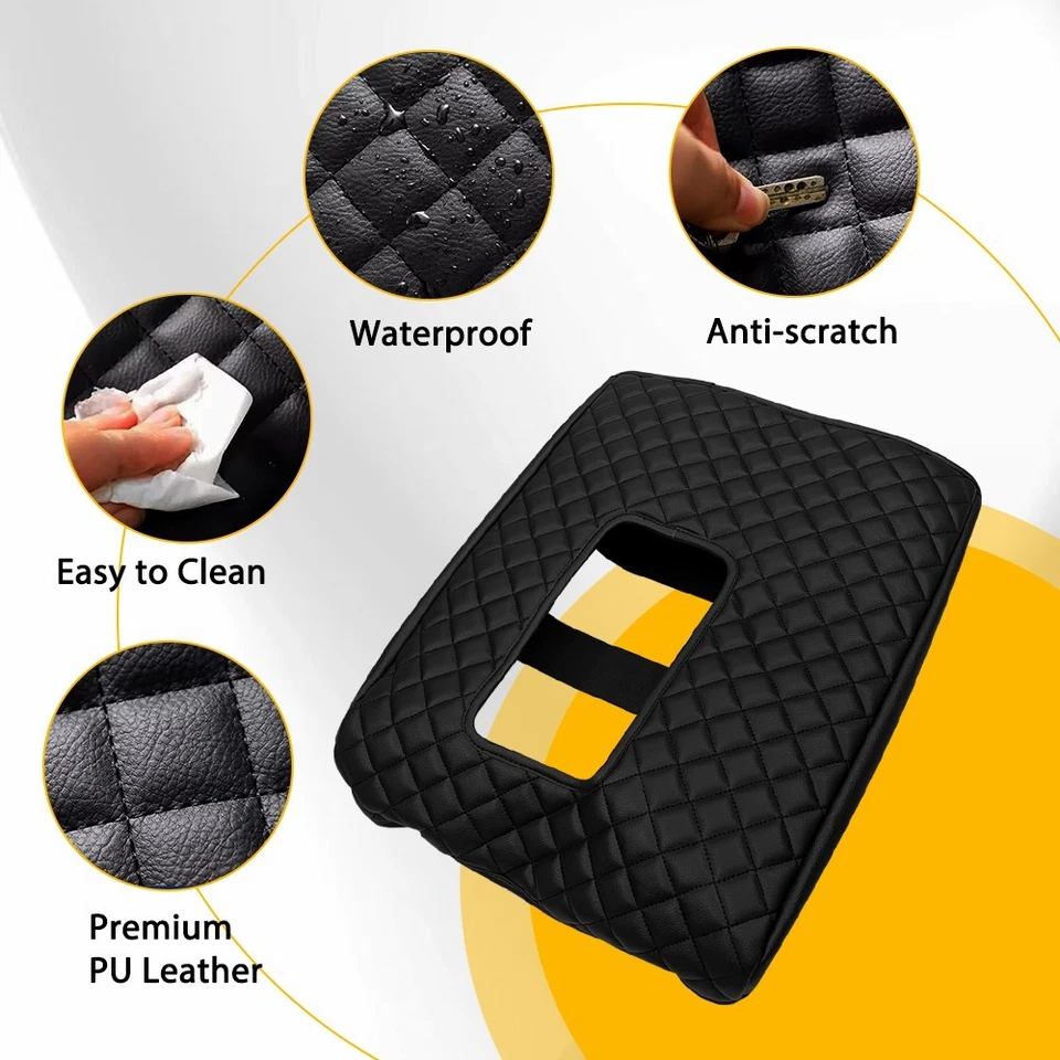 Almohadilla de cojín para tapa de reposabrazos de consola central para Toyota Tundra 2014-2021 negra Foto 4 de 4