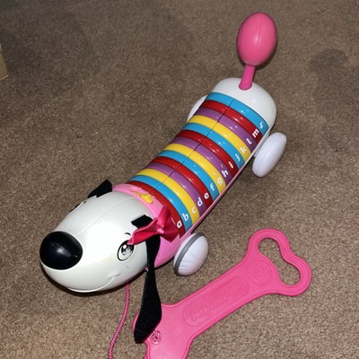 LeapFrog Alphapup (rosa) Alphabet musikalischer Nachziehwelpe, funktioniert perfekt
