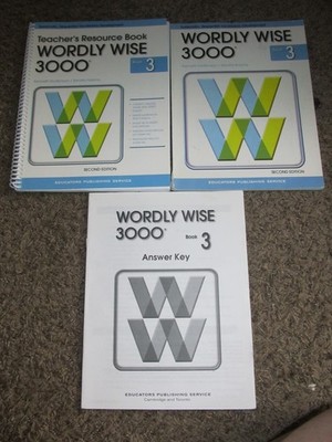 Wordly Wise 3000 Hodkinson Book 3 Teacher's Resource Book & Student Set + Key 2e