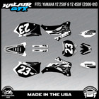 Graphics Kit for Yamaha YZ250F YZ450F (2006-2009)  Evader Series - White