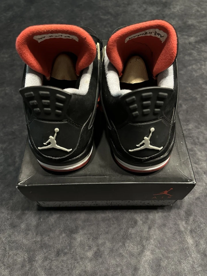 Air Jordan 4 Retro Bred 2012 Men's Sneakers Size 10.5 US 308497-089 - Image 3 of 4