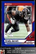 Grady Jarrett 2024 Donruss Press Proof Blue #163 Atlanta Falcons