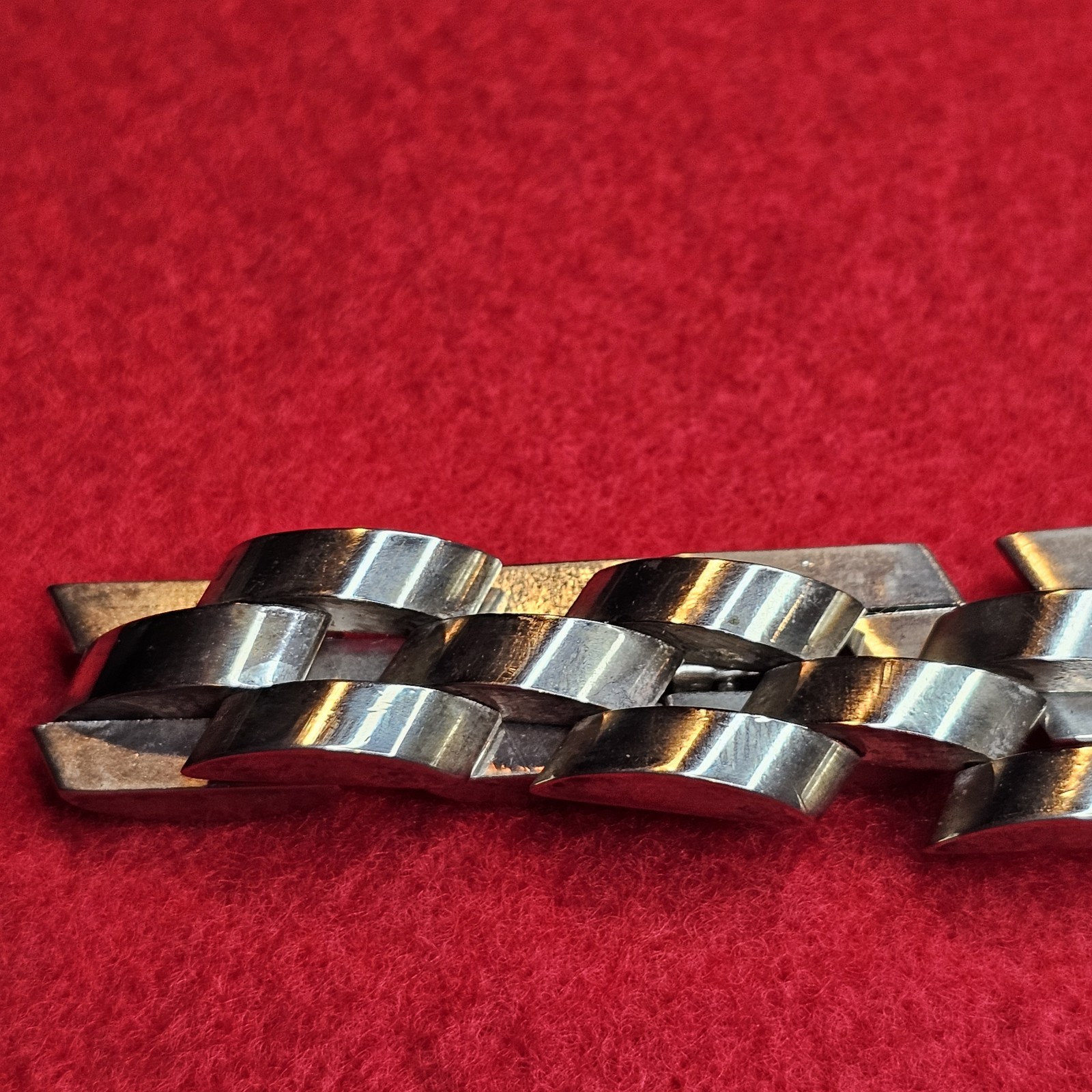 Men's Solid Sterling Silver 12mm Interlocking Lin… - image 14