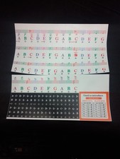 keyboard note stickers And Fixing Kit. 52 Keys. Free UK 2nd Class Postage. AE