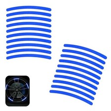 Car Wheel Hub Reflective Stickers, Reflective Night Safety Warning 20 PCS Blue