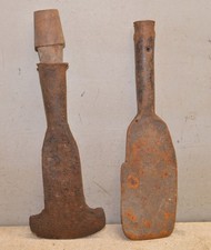 2 rare antique blacksmith forged whaling collectible chisel fleshing tool lot