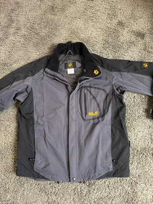 Jack Wolfskin Herren Unisex Outdoor Jacke Gr. XL Texapore Schwarz/Grau Top !