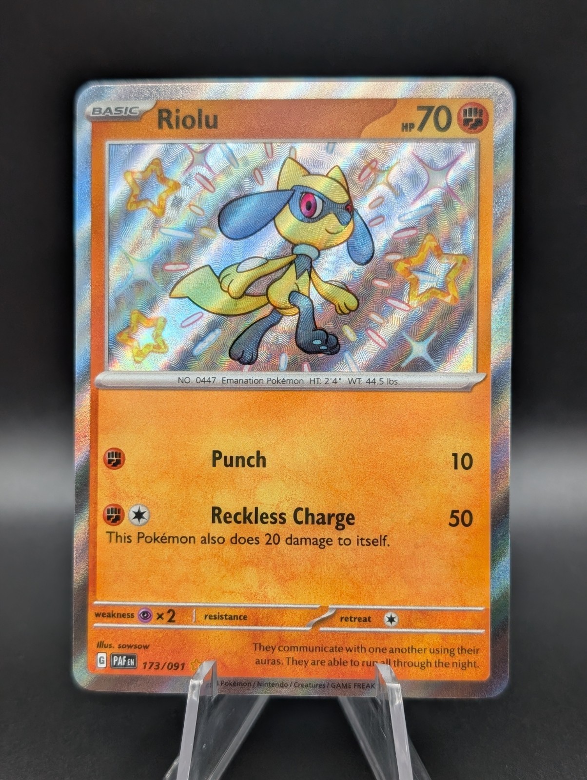 Riolu 173/091 SV: Paldean Fates Holo