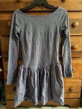 Free People Women’s Long Sleeve Floral Print Navy Blue Dress XS