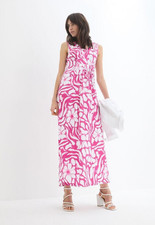 Freemans Pink Floral V-Neck Maxi Dress (FM222-10)