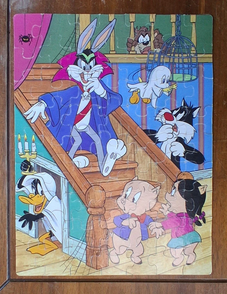 Rompecabezas de 63 piezas Rainbow Works Looney Tunes Haunted House 1990 vintage Foto 2 de 4