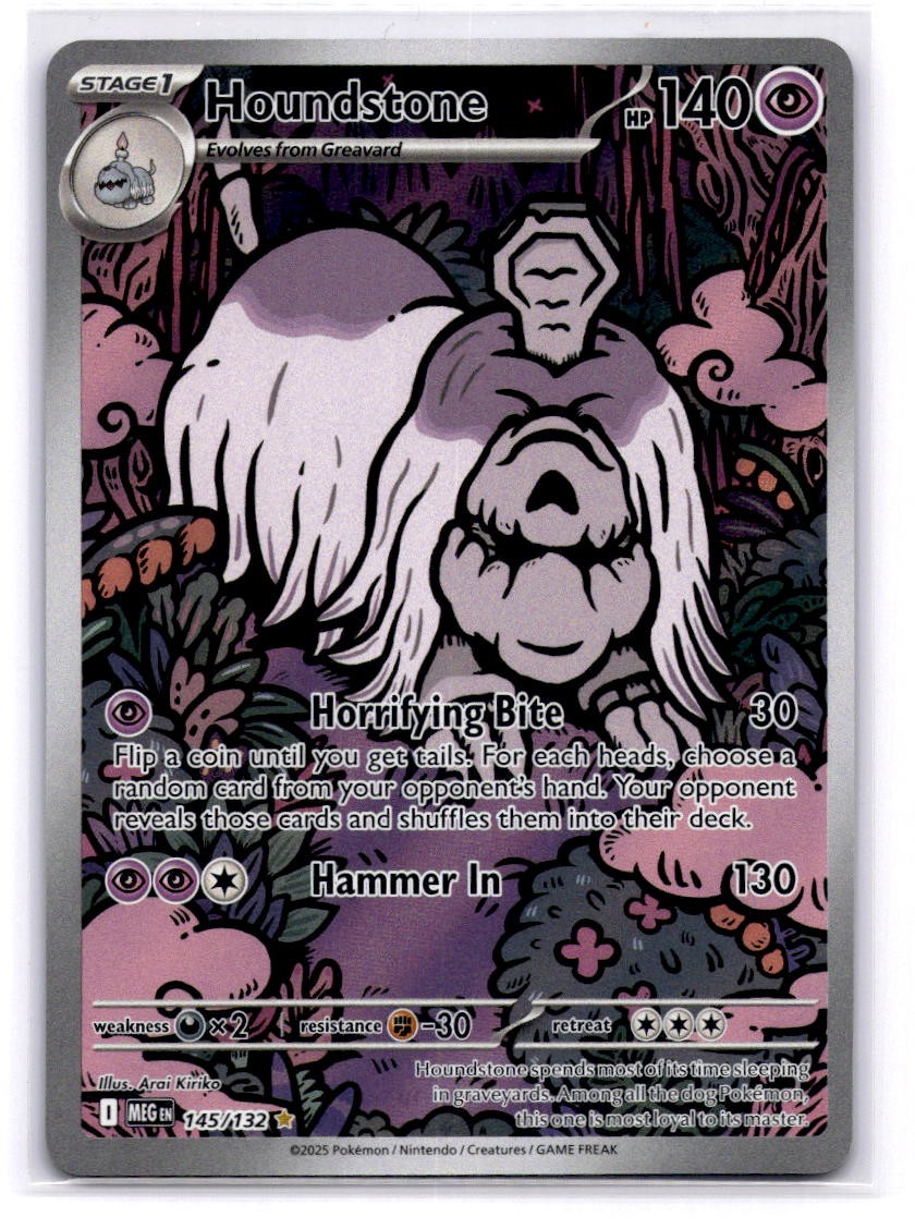 Houndstone Illustration Rare ME01: Mega Evolution 145/132 LP-NM