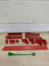 1969 Vintage Subbuteo Pitch Surround Set C108 Red Fence & Advert Boards COMPLETE
