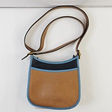 Coach 89124 Emery Pebbled Leather Crossbody Brass Colorblock Purse Handbag Rare
