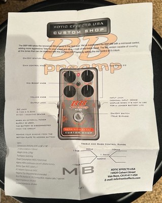 Xotic BB Preamp MB Custom Shop | eBay